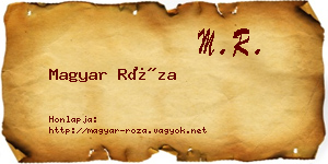 Magyar Róza névjegykártya