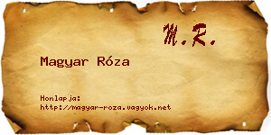 Magyar Róza névjegykártya