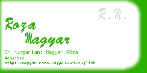 roza magyar business card